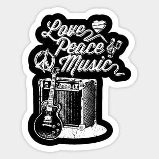 'Love Peace Music' Music Sticker